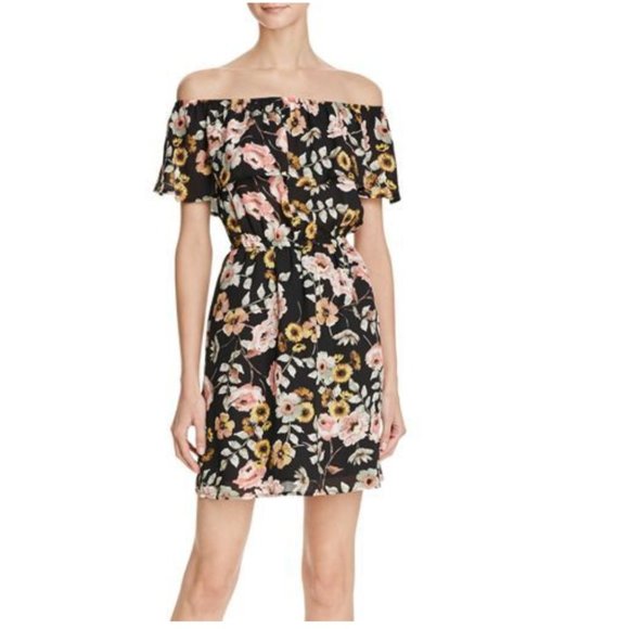 Cupcakes & Cashmere Ruffle Off Shoulder Mini Dress - Picture 3 of 6